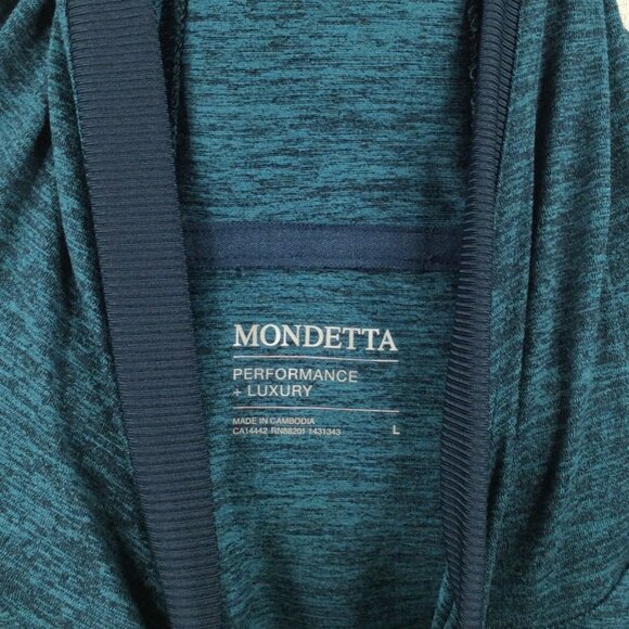 Mondetta Pullover Hoodie Top Womens Size Large Teal Lightweight Running Hiking - Picture 9 of 10